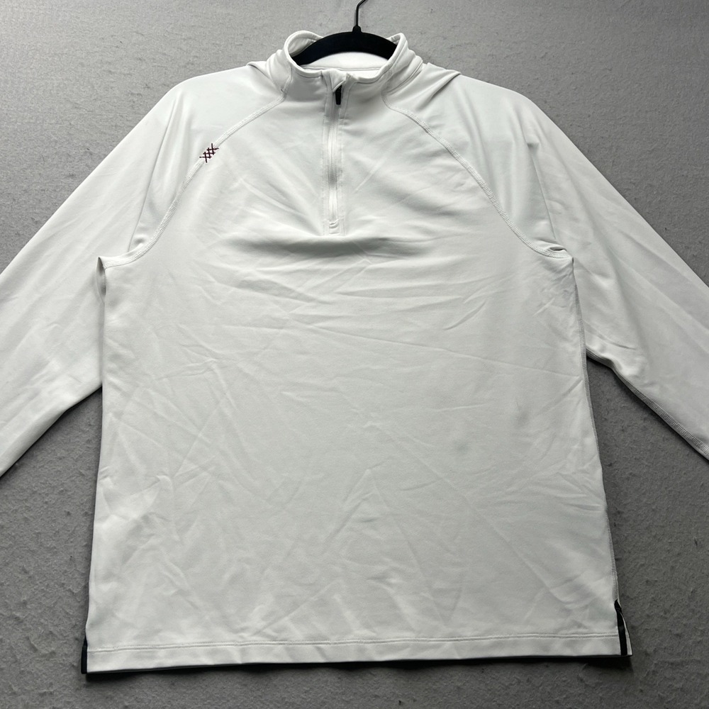 Rhone 1/4 Zip Pullover Mens Small White Performance Athletic Running Outdoors